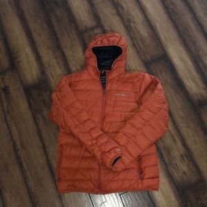 Eddie bauer orange puffer jacket